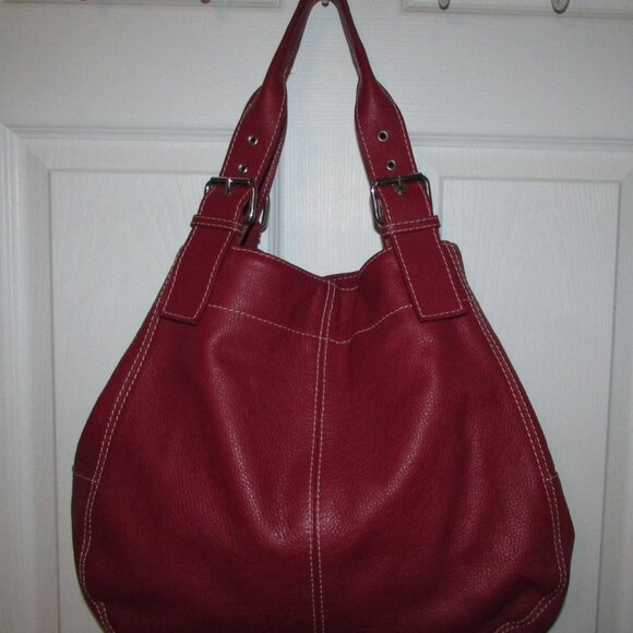 Maurizio Taiuti Red Leather Handbag Tote - Picture 6 of 15